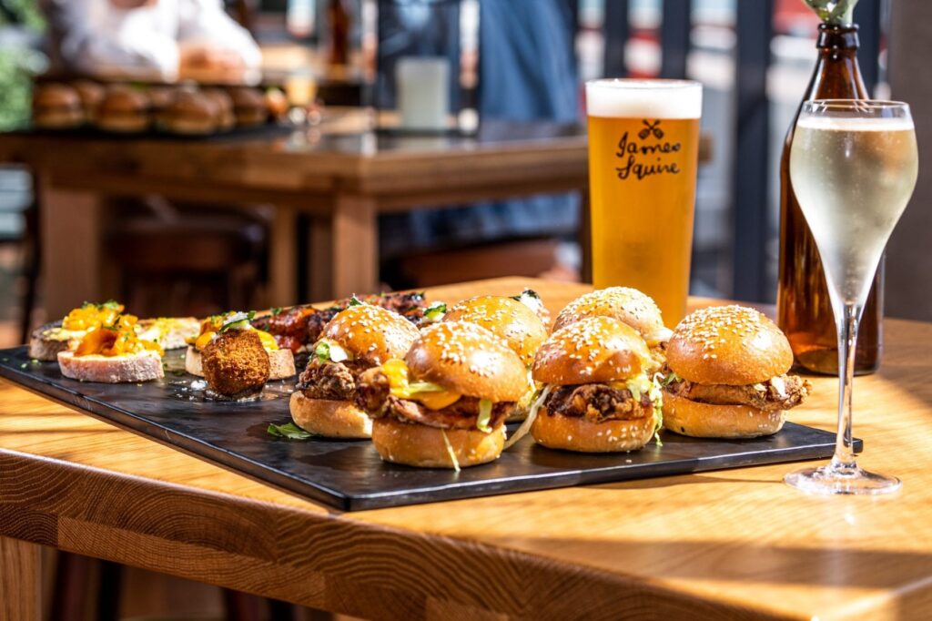Sliders being served at The Lucky Squire